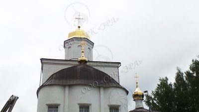 Изготовление и монтаж двух комплектов куполов с ажурными крестами для Спасо-Вознесенского женского монастырь г. Смоленска.